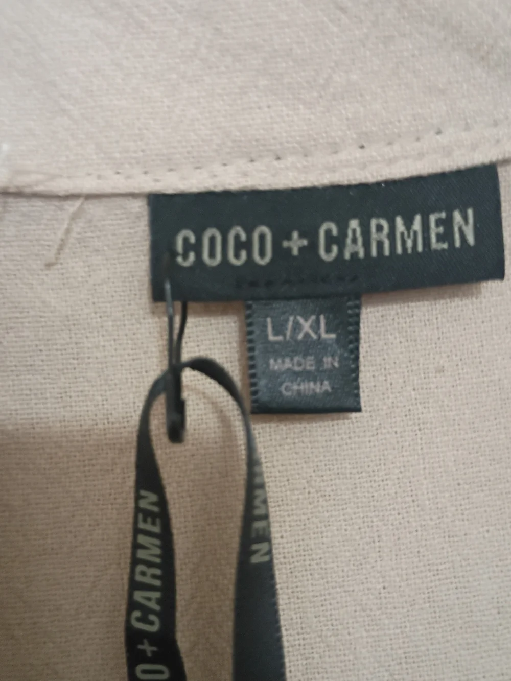 Coco + Carmen Boho Floral Embroidered V-Neck Pom Pom Freya Tier Dress L/XL New! - Picture 11 of 12